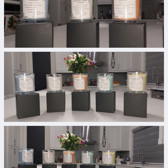 Luxury Aromatherapy Scented Candles with Crystal in 5 Different Fragrances - Picture 2 of 3